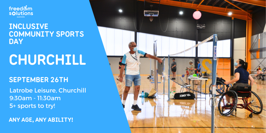 Our second #inclusive community #sportsday is coming to the #latrobevalley next Tuesday! 

FREE tickets: eventbrite.com.au/e/685292988777

#whatson #churchill #schoolholidays