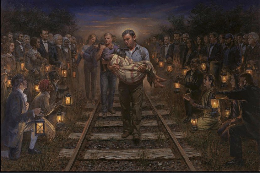 mjolley22's tweet photo. Sure, you have regrets, but do you have “painted Harriet Tubman bowing to Tim Ballard” level regrets? https://t.co/kxXswpIS7z