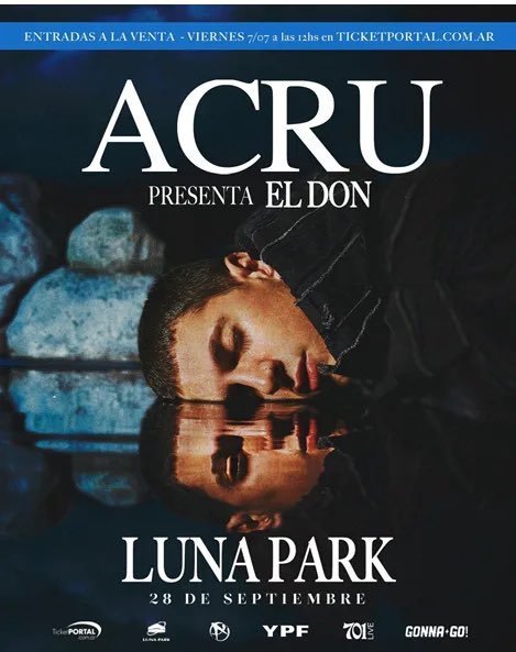 Desde Frases Acru, vamos a sortear una platea y un campo para ver a Agustín en el Luna. Con darle RT a este tuit, estás participando, ese es el único requisito. Hay tiempo hasta el sábado inclusive para participar. Se sortean el domingo a las 12 hs.