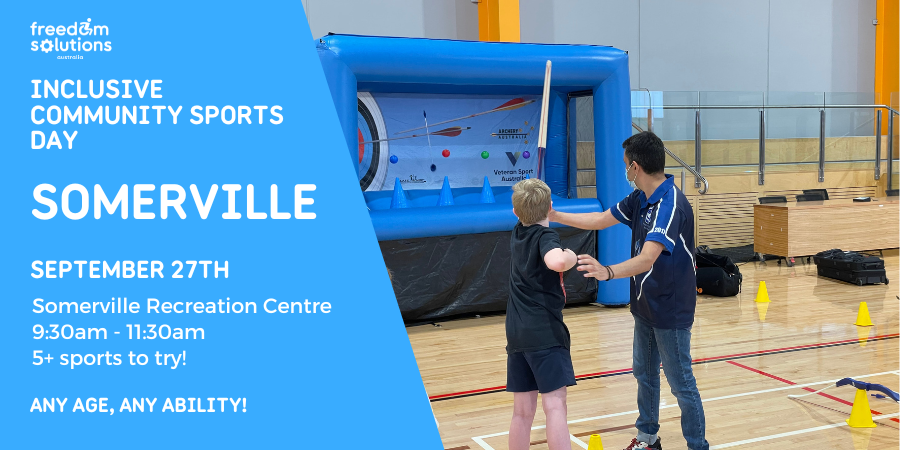 Our third #Inclusive #SportsDay is coming to #mornington next Wednesday!   

Free tickets here: eventbrite.com.au/e/685288605667

#whatson #ndis #sports #schoolholidays
#free #events