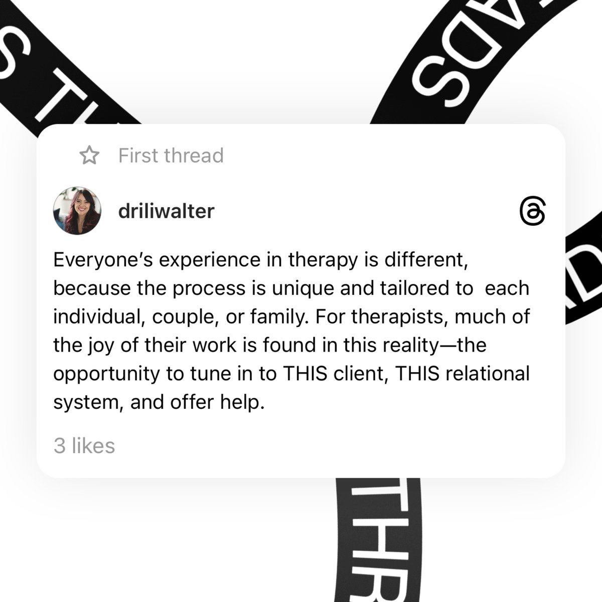 No two clients are the same, no two relationships are the same, no two therapists are the same. 💛 #therapist #therapy