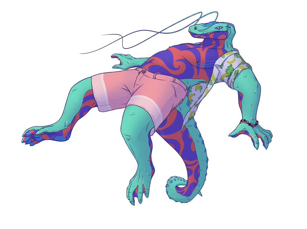 Newish drawing of my sona Lotus (or Lou for short) Very happy with his peets