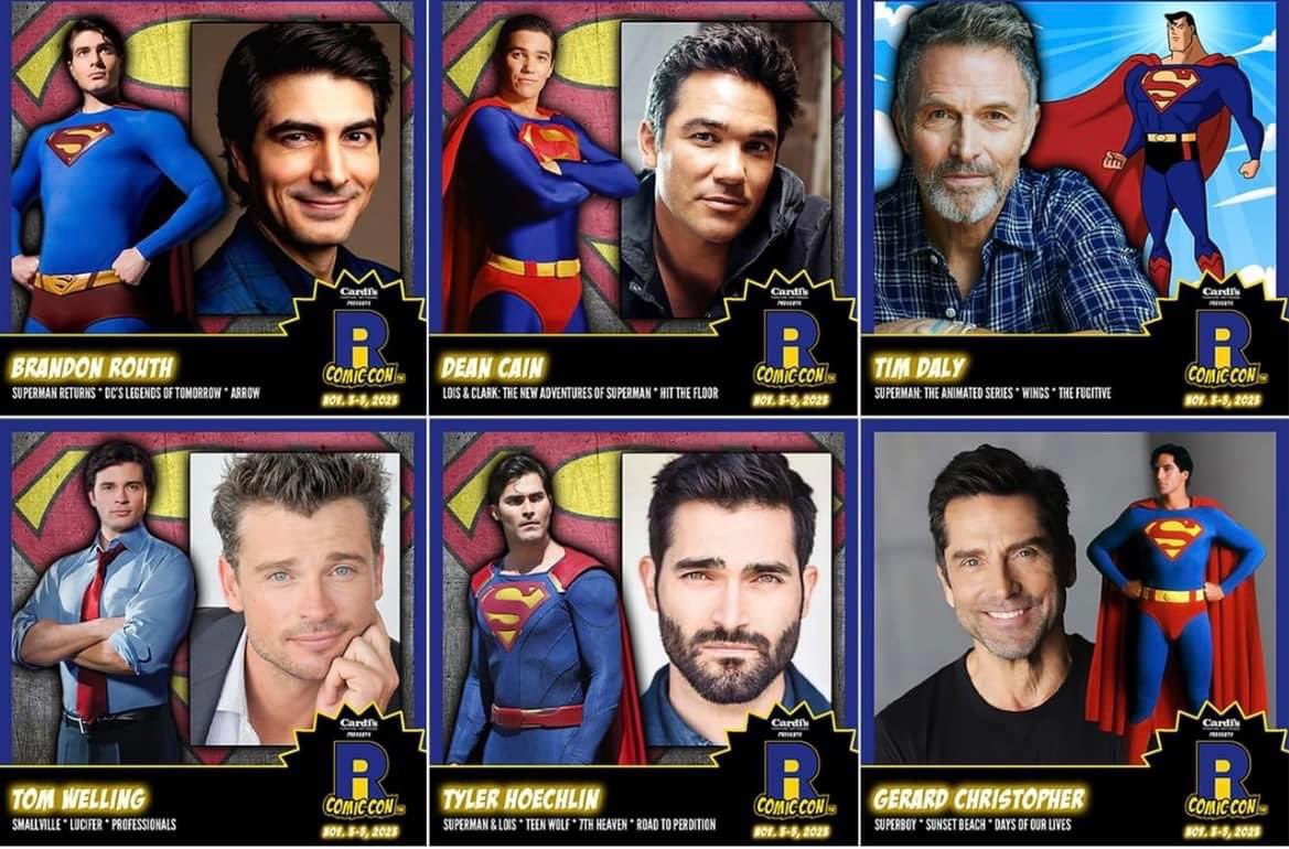 allstarsuperpod's tweet image. Did you know that 6 of the big 9 living #Superman actors will be attending @ricomiccon November 3rd-5th this year? Will you be going? Let us know! 

@BrandonJRouth @RealDeanCain #TimDaly #TomWelling @tylerhoechlin #GerardChristopher #MenofSteel