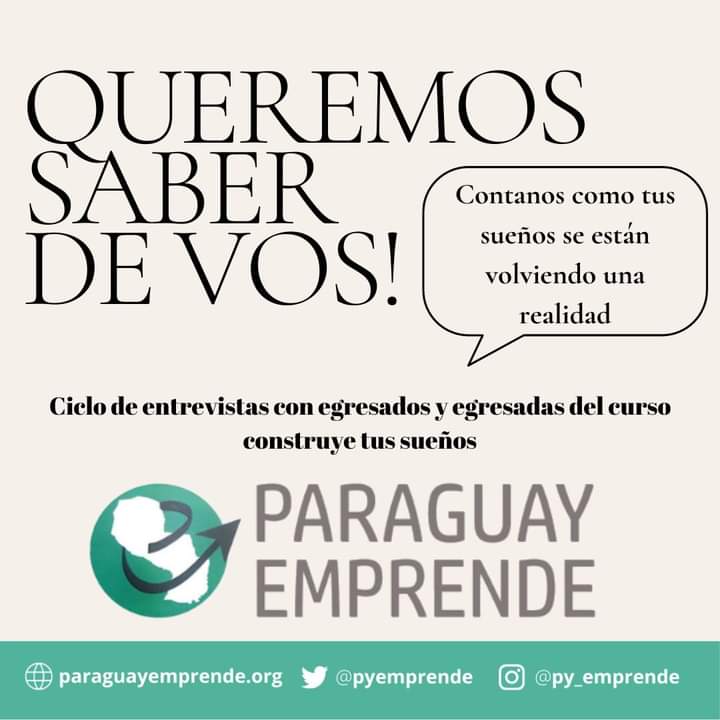¡QUEREMOS SABER DE VOS! Lanzamos el programa de entrevistas a egresados y egresadas del curso Construye Tus Sueños, queremos saber de vos y tu emprendimiento. Así también promocionar la forma en que estás construyendo tu sueño del emprendimiento propio.
forms.gle/NsN1anjbAPLPxm…