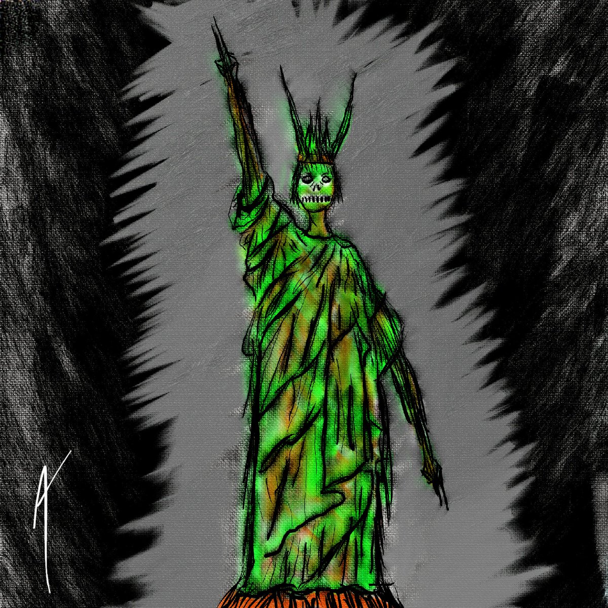 WriterDRAcula's tweet photo. As Above, So Below
The Ununited States of America Stole Our Soul.
#Art #artist #asabovesobelow #artrage #StatueOfLiberty #Occult #knowledge #artwork #painting #orginial #zombie #skull #skeleton #Dark #pointup #pointdown #point #statue #crown https://t.co/4LLMhYR1zU