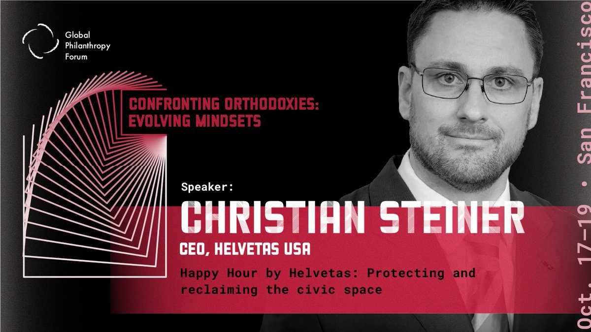 steinerchris's tweet photo. Excited to host a happy hour at #GPF2023! 🎉 Join @HelvetasUSA on Oct 17 at @Swissnex, San Francisco! Let’s forge new relationships &amp; dive into enriching conversations with Maja Stojanovic @maja018 &amp; Jesper Elias Lauridsen! 🌐🤝 #Changemakers #Philanthropy https://t.co/vyaPLLZTk3