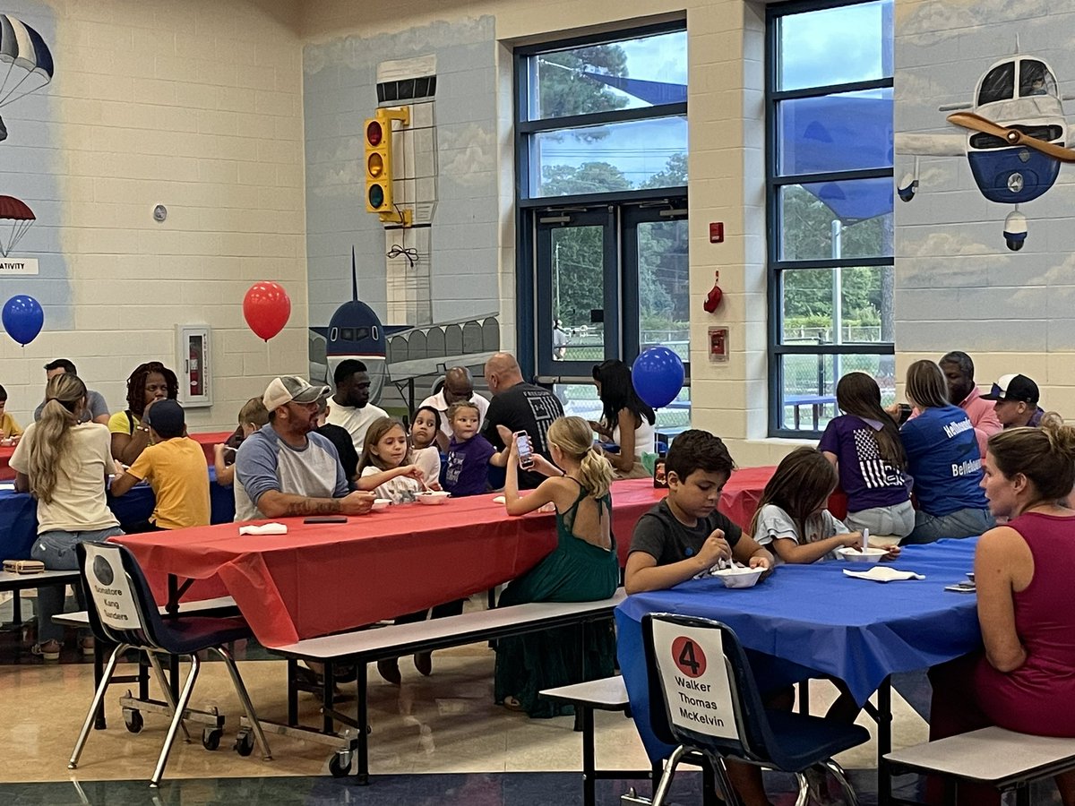 RTEFlightStatus's tweet photo. Tonight we hosted our very first Military Family Night of the school year! Families came together to build their network at an Ice Cream Social…complete with music, trivia, coloring &amp; prizes! @R2MilConnected @RichlandTwo #WEareRTE https://t.co/CYiRBsuGIp