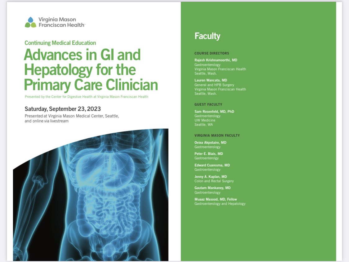 Rajesh Krishnamoorthi MD (@rajeshkris) on Twitter photo Join us on September 23rd for Advances in GI & Hepatology 2023 - a comprehensive CME course dedicated to providing primary care physicians state-of-the-art updates on common GI issues <a href="/VMFHealth/">Virginia Mason Franciscan Health</a> Join us on September 23rd for Advances in GI & Hepatology 2023 - a comprehensive CME course dedicated to providing primary care physicians state-of-the-art updates on common GI issues <a href="/VMFHealth/">Virginia Mason Franciscan Health</a>