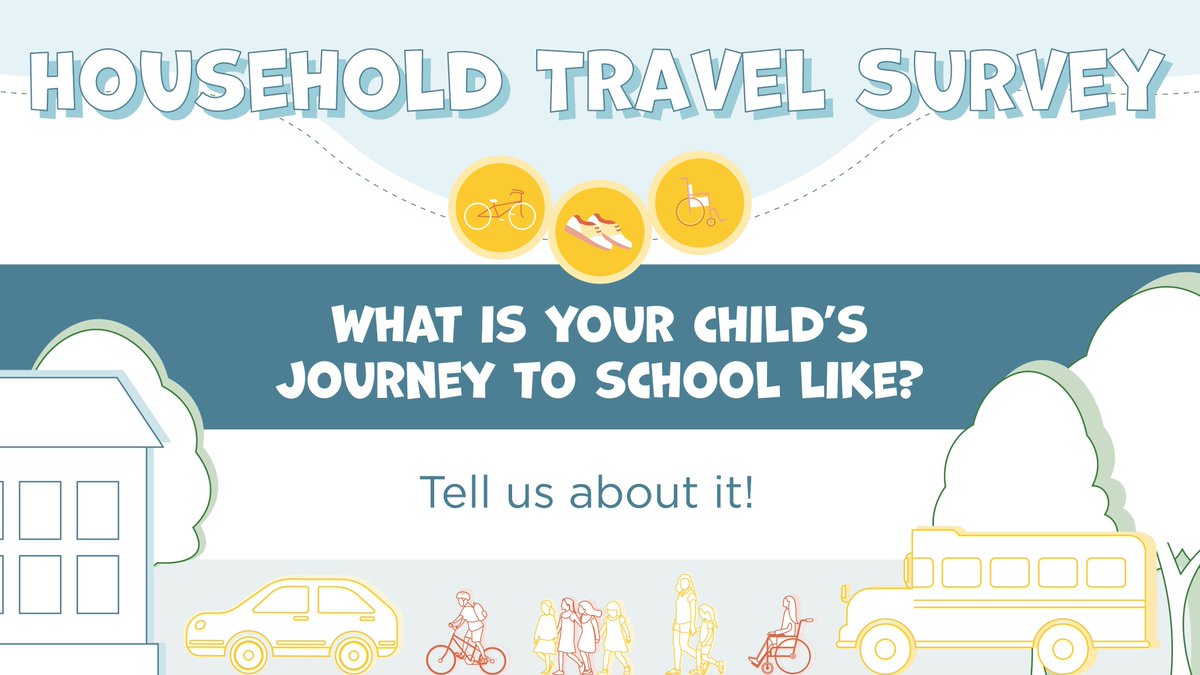 📢 Today is the last day to tell us how your child (or children) travel to school everyday. Share your opinion on school travel behaviours in this 5-minute survey for a chance to win a $50 gift card! 🏫