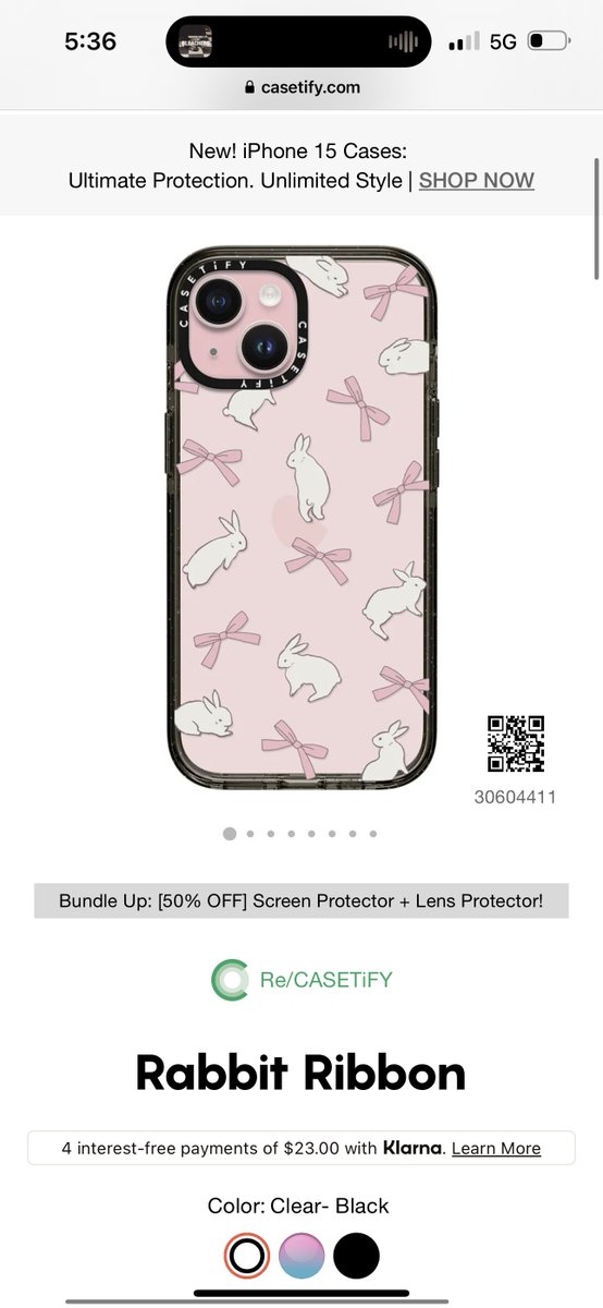 Entry example: I love this rabbit ribbon phone case
