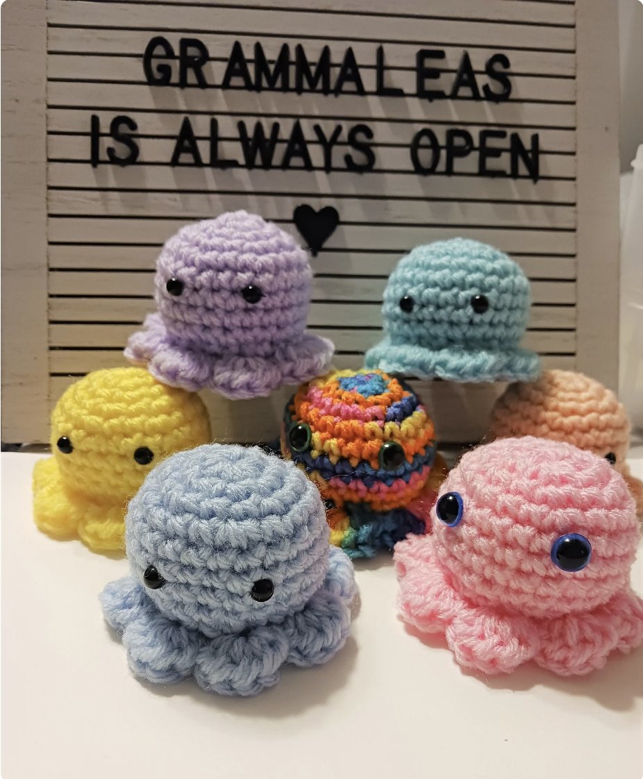 Octo Plushie, Mini Octopus, Crochet Octopus, Pocket Plushie, Octopus, Crochet Mini Desk Mate #grammaleas #octoplushie #minioctopus #crochetoctopus #pocketplushie #deskmate #shelfsitter #uniquegifts  bit.ly/3XMh8tT