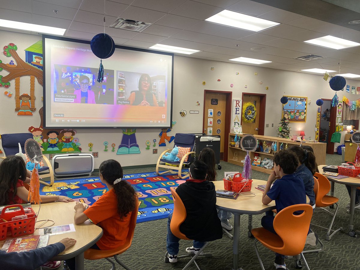 What a great way to kick off Hispanic Heritage Month, with none other than author  @Meg_Medina.  
Thank you @MicrosoftFlip for hosting yet another amazing event for our students.  They enjoyed learning more about literature and culture.  @RanchoVerdeElem @LFCISDLibraries