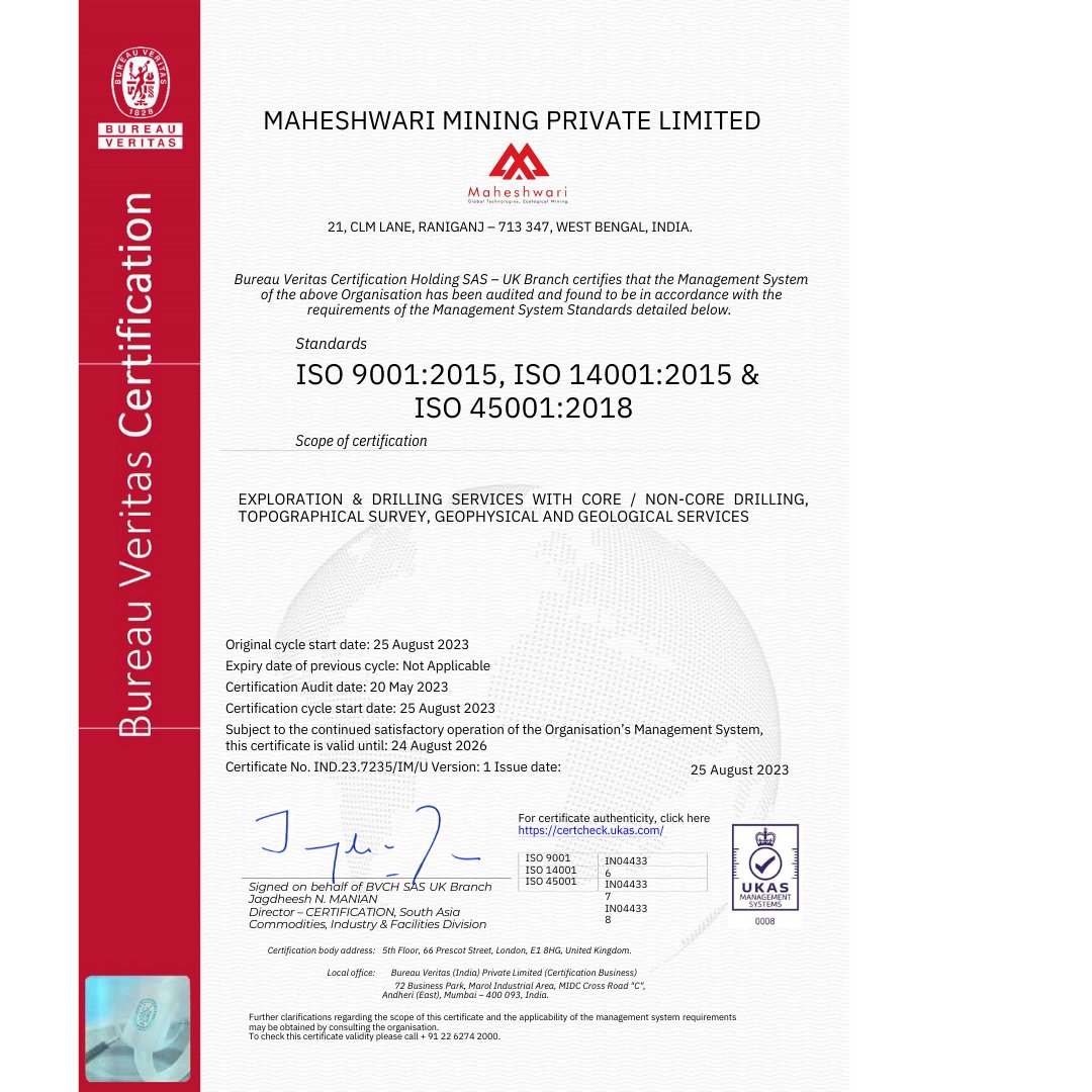 mmplofficial's tweet photo. The 50-years old Maheshwari Mining Pvt Ltd (MMPL) has recently being ISO certified. This proves MMPL’s commitment towards quality services in all its spheres of activities.

#mining #Indianmining #mines #MMPL #MaheshwariMining #quality #qualitymining #miningservices https://t.co/aBYGDJioi7