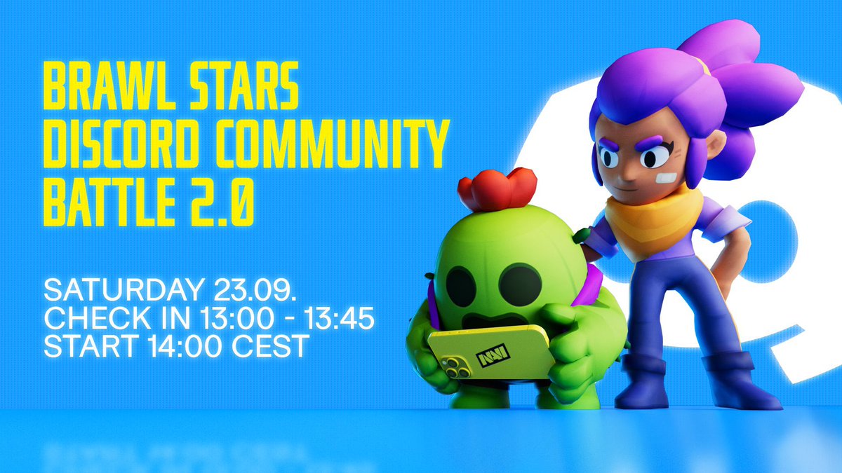 Hey NAVI community! Ready for some Brawl Stars action? Join our Discord Community Battle 2.0 tournament on September 23. We've got room for 64 teams, competing for a $100 prize pool. See you here: discord.gg/navination