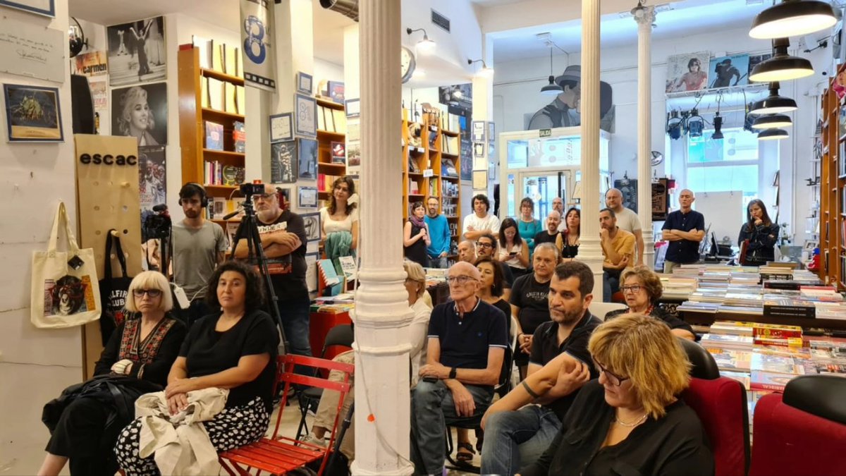 GLopez_es's tweet photo. El sábado presenté mi libro "La eminencia gris. Conversaciones en la sala de montaje cinematográfico" en @OchoyMedio_ y fue un día que jamás olvidaré. Gracias a Pablo Blanco, Joan Marimón e Irene Blecua por acompañarme en la mesa y a todos/as los que lo hicieron posible ❤️🎞✂️🎞 https://t.co/osALEzl2ml