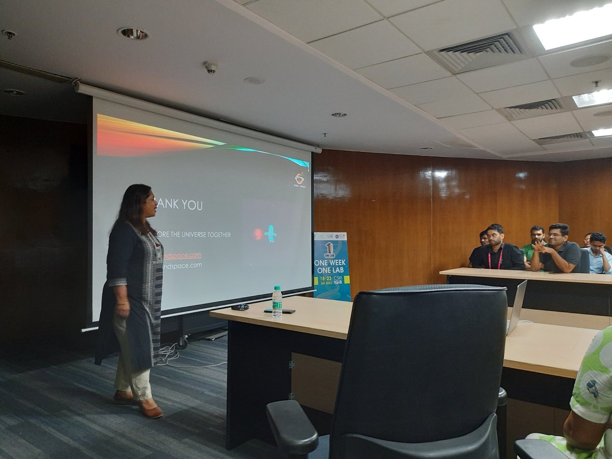 MissfitMoti's tweet photo. On the final day of #OWOL at @IGIBSocial student led programs fill the day! Beginning with a talk about larger than life #Universe by #astro #Biologist @mila_mitra of @space_stem .. that elicited intriguing questions from participants! https://t.co/ppwAUPsK1f