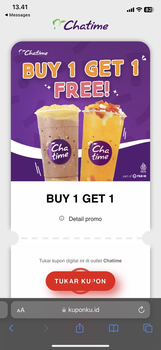 txtbtg's tweet photo. Ada yang mau beli chatime bareng mimin? 🤭 https://t.co/yzlClJiHP0