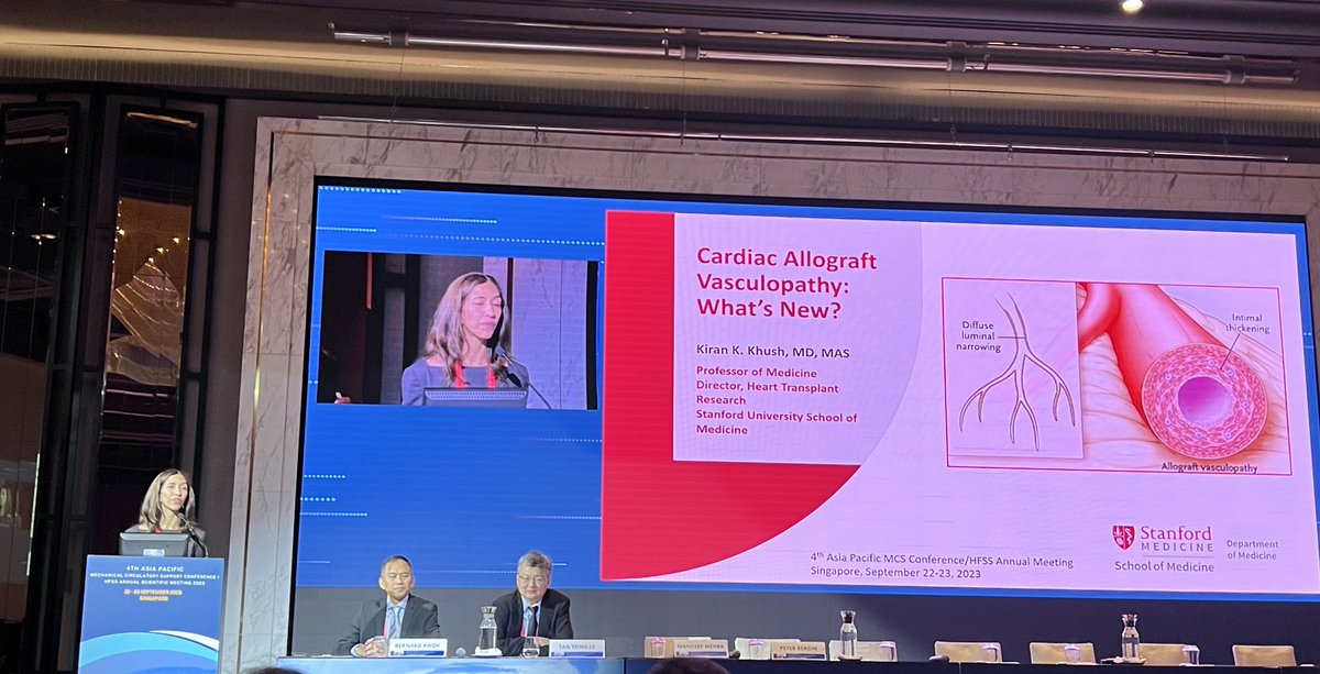 slumberbell's tweet image. All about allograft vasculopathy summarized beautifully by Dr @KiranKhush1 at the #APACMCS @ISHLT:
✅ Primary graft dysfunction=🔝risk
✅ Rituximab=🚫 for CAV
✅ IC imaging ⬆️visualisation
✅ ACEi ⬆️coronary endothelial fx
🔜 PCSK9, bestatin are being studied