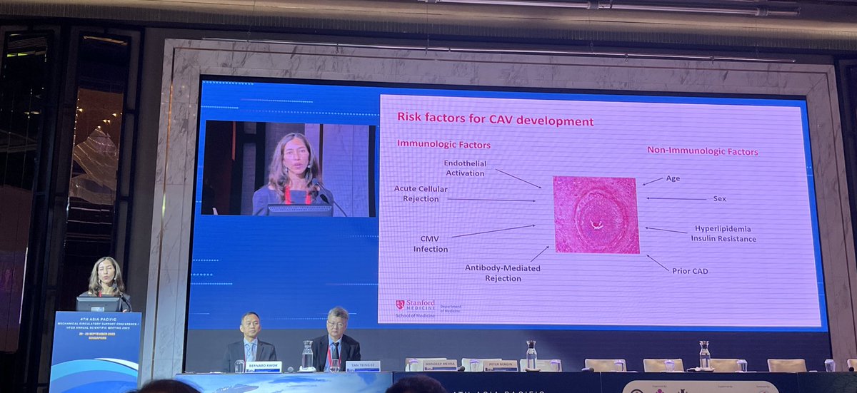 slumberbell's tweet image. All about allograft vasculopathy summarized beautifully by Dr @KiranKhush1 at the #APACMCS @ISHLT:
✅ Primary graft dysfunction=🔝risk
✅ Rituximab=🚫 for CAV
✅ IC imaging ⬆️visualisation
✅ ACEi ⬆️coronary endothelial fx
🔜 PCSK9, bestatin are being studied