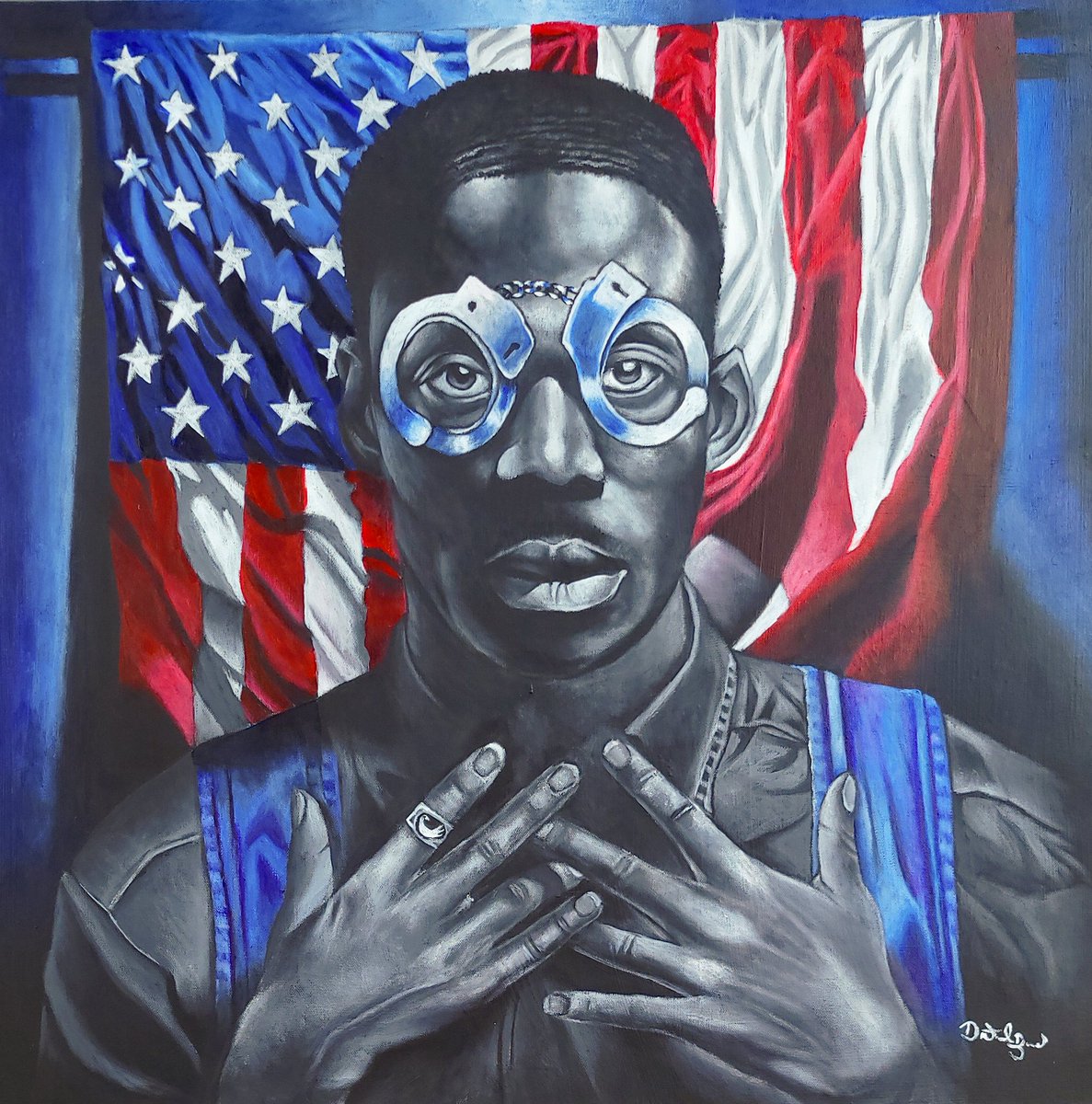 dboone1970's tweet photo. The Police State by Dantrel Bonae Boone @blackartdepot @BET @BlackArtProject @BAIAONLINE #BLM #blackmen #Blackart https://t.co/TDWW3SYeDW