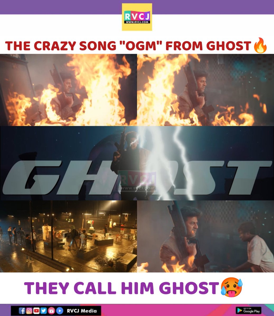 RVCJKannada's tweet photo. Craziest Song🔥🥁
#OGMSong #OGMLaunch
#Countdown
#Ghost
#DrShivarajkumar
@NimmaShivanna @SandeshPro @TSeries @jayantilalgada @ArjunJanyaMusic https://t.co/wdnsaDME86