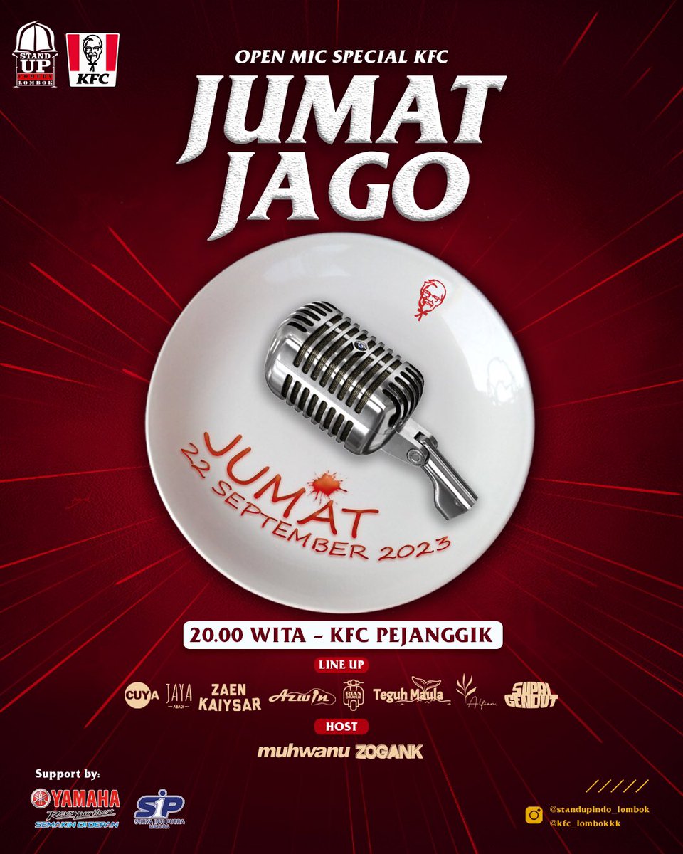 Malam ini di KFC Pejanggik kita ges.