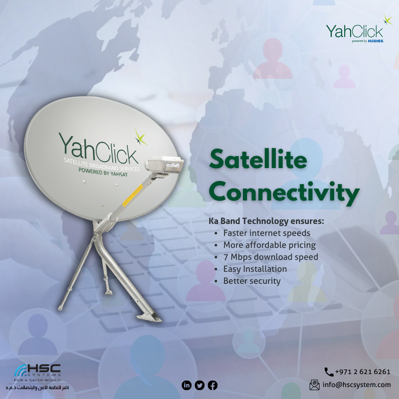 Experience unparalleled connectivity with Yahclick Satellite Connectivity. 

#HSCS #forasaferworld #uae #abudhabi #dubai  #Yahclick #Retail #IndustriesEquipment #RemoteArea
#School #SatelliteConnectivity 
#نتصدر_المشهد
#نعمل_نخلص