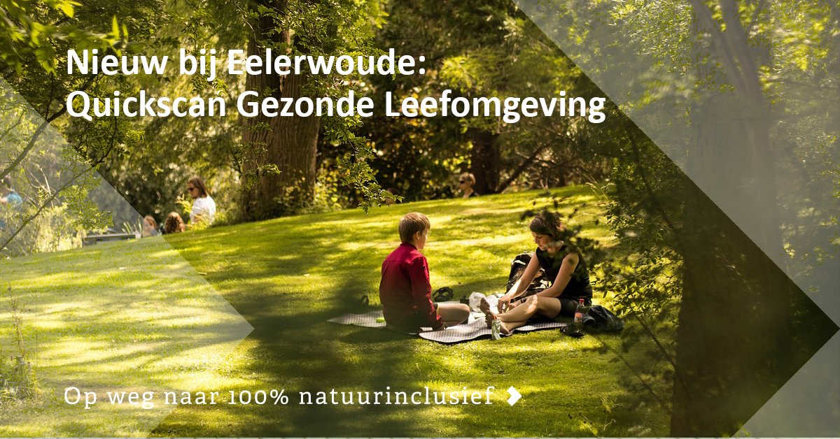 Nieuw bij Eelerwoude: de Quickscan Gezonde Leefomgeving, een onderzoek naar de kansen voor het ontwikkelen van een gezonde leefomgeving m.b.v. de natuur. Wil je weten hoe de Quickscan kan bijdragen aan jouw project? Bezoek: ow.ly/BNme50POi5a

#Eelerwoude