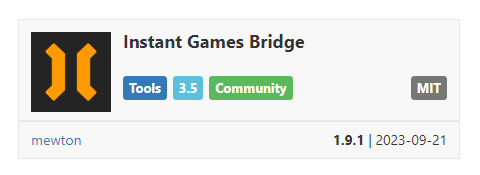 Instant Games Bridge #godot plugin has been approved to the asset library 🤟

godotengine.org/asset-library/…