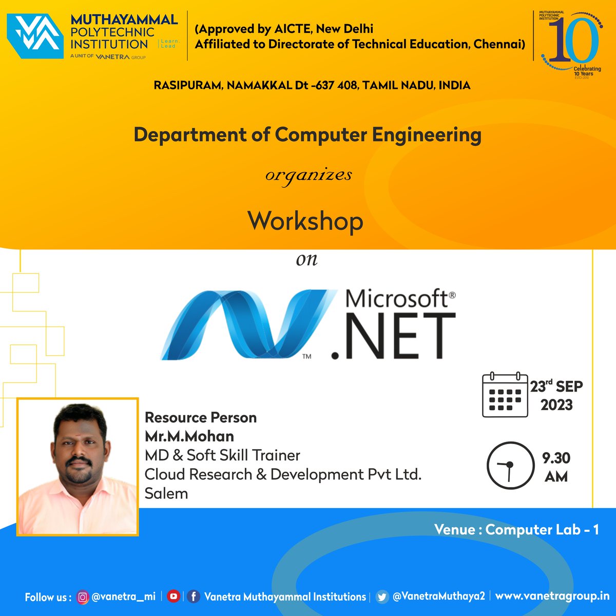 VanetraMuthaya2's tweet photo. Department of Computer Engineering organizes a Workshop on Dot NET on 23.09.2023.

#workshops #workshop #DotNet #dotnet #dotnetdeveloper #dotnetcore #dotnetframework #dotnetdevelopers #dotnetdevelopment #mpti #vanetra https://t.co/UOMPaW2Tbw