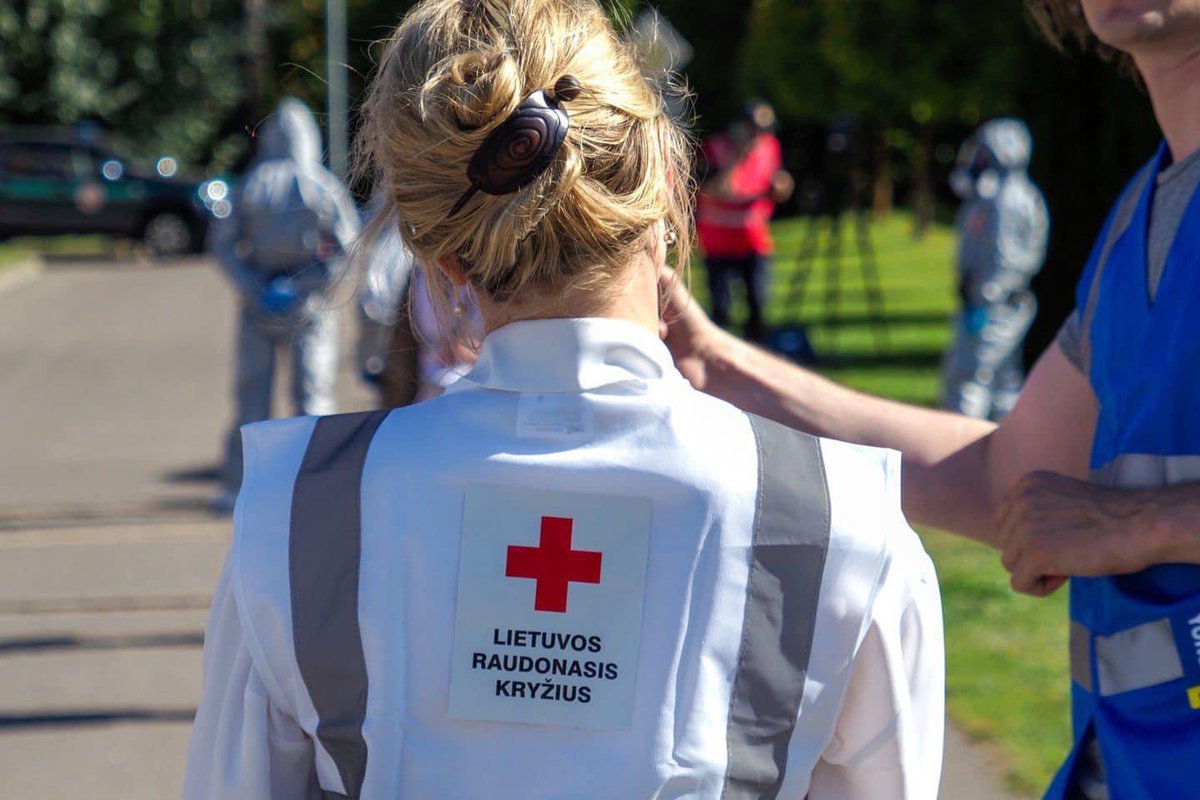 RedCrossLT's tweet photo. We were invited to participate in a preparedness exercise organized by the state, during which we tested the response to a possible nuclear accident! 💪🏻💪🏻💪🏻 https://t.co/WCKlSSvOOX