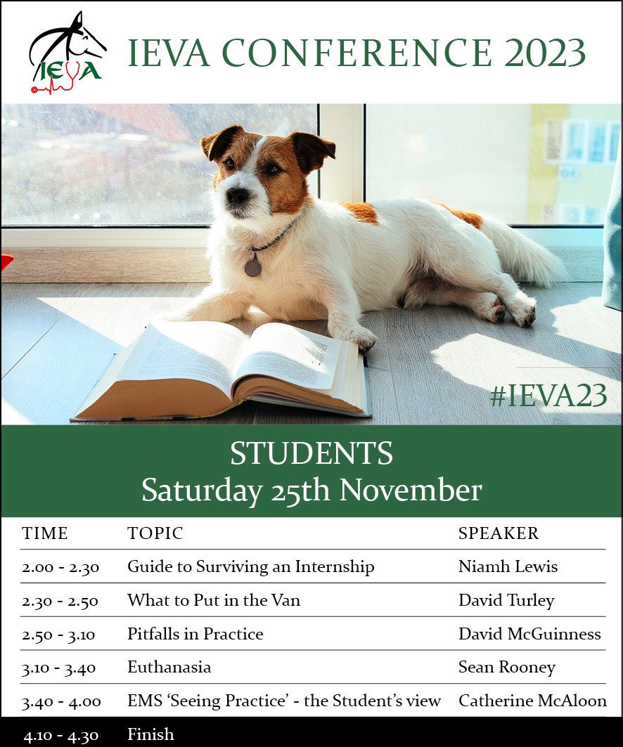 Irishequinevet's tweet photo. Lots for students to learn across the whole conference on 24th and 25th November and a student dedicated stream on Saturday afternoon. IEVA23 Slieve Russell Hotel @Slieverussell https://t.co/NiUgD1UFHa