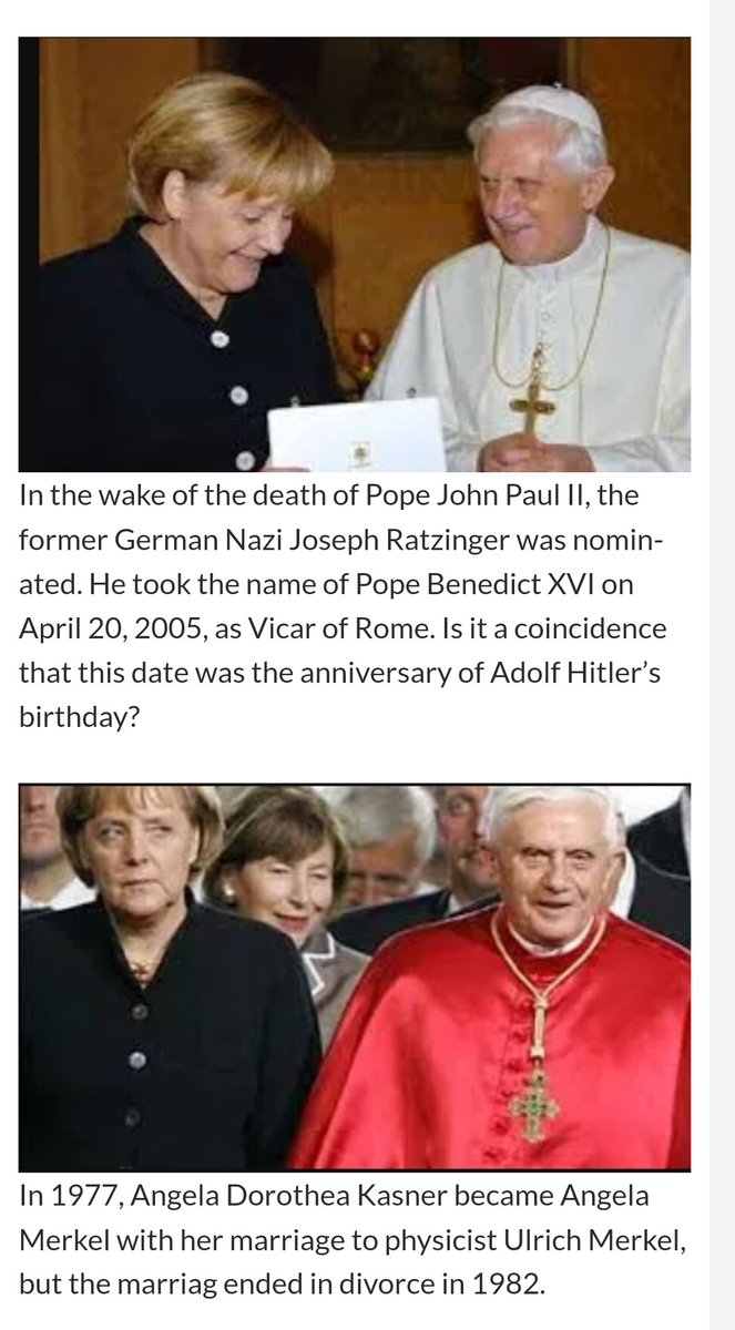 GraviolaDOTfi's tweet photo. #Rothschild-#Hitler-#Clauberg-'#Merkel'-#Vatican -#Stasi Files.
Hitler was a Rothschild | May 3, 2021
- The central theme of the “agreement” of the West Allied Powers, the Vatican and the #Soviets was that Hitler’s daughter would be elevated to intl power
https://t.co/Nbk0UHJs37 https://t.co/A0COl7nYJB