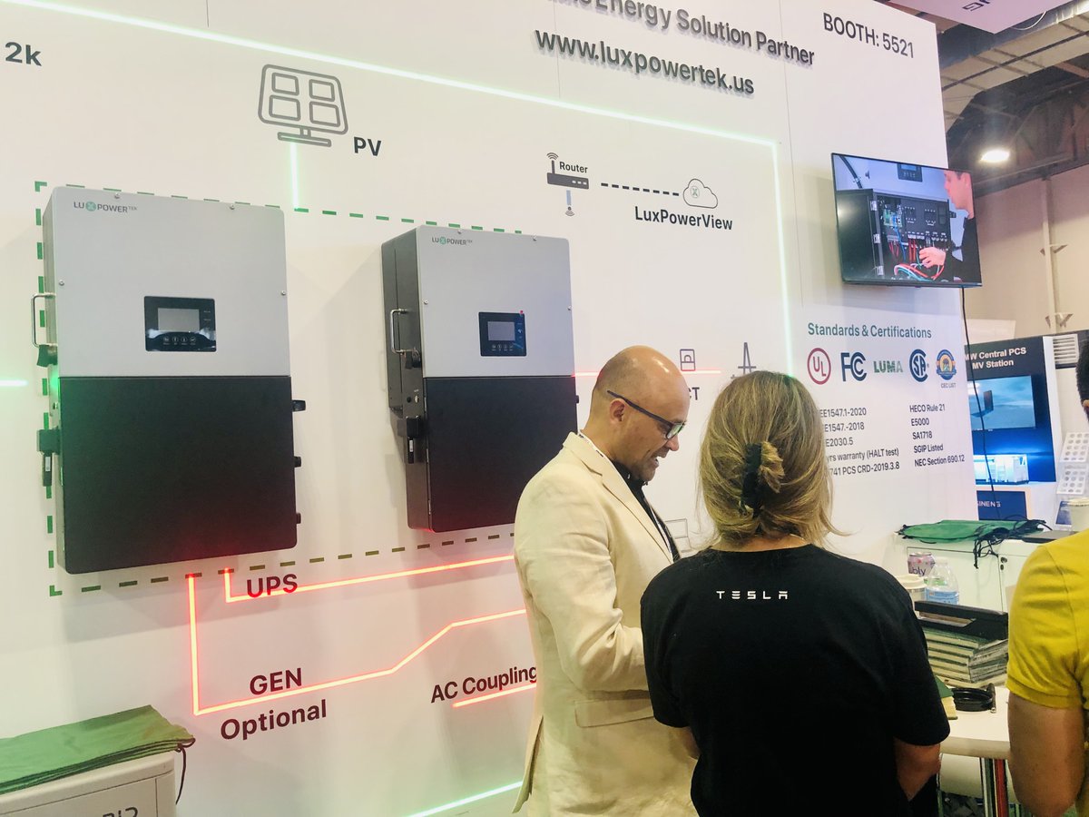 luxpowertek's tweet photo. #REplus23Β Throwback - DAY 2 π
On day 2, we've welcomed friends from #Tesla and creative content creators including @unpluggedtexan and #DIYSolarPowerwithWillProwse. We want to humbly thank everyone who has visited our booth 5521 with their curiosity, feedbacks, and inquiries! https://t.co/YS7AYFq2DW