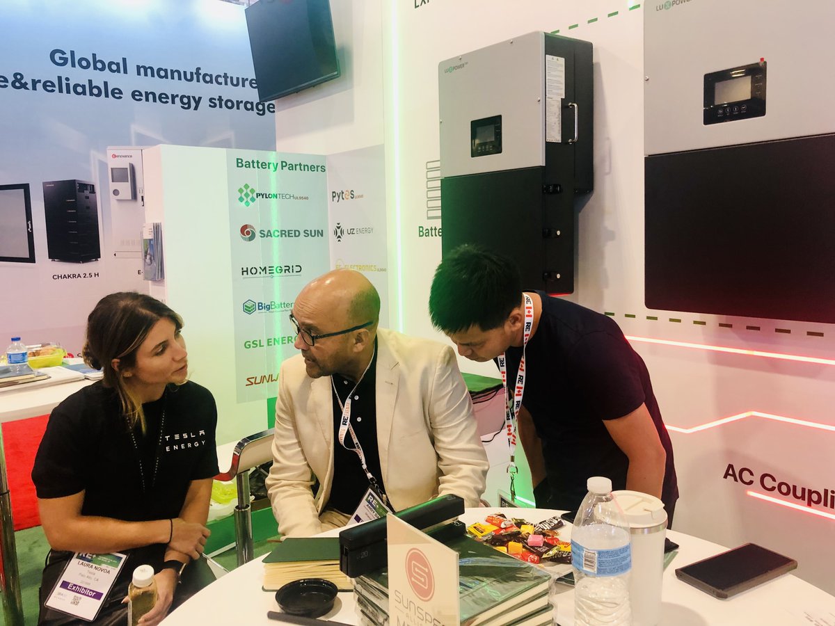 luxpowertek's tweet photo. #REplus23Β Throwback - DAY 2 π
On day 2, we've welcomed friends from #Tesla and creative content creators including @unpluggedtexan and #DIYSolarPowerwithWillProwse. We want to humbly thank everyone who has visited our booth 5521 with their curiosity, feedbacks, and inquiries! https://t.co/YS7AYFq2DW