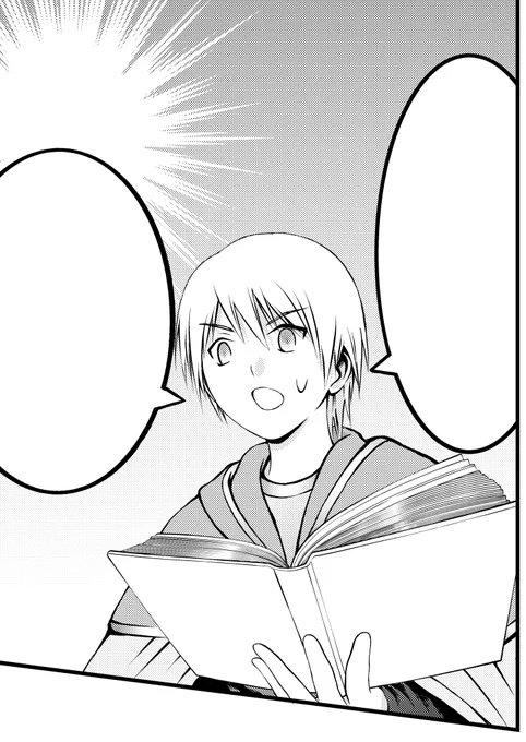 今描いてる魔法使い漫画4コ目つづき② 、
 このコマの魔導書以外は出来ました(1枚目)。
 (2、3、4枚目は前回) 

     #まほうつかいまんが 