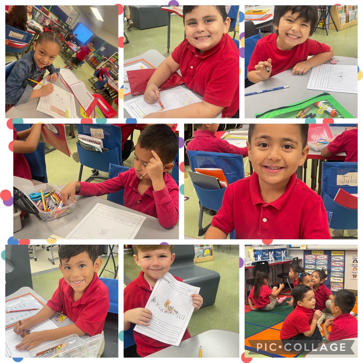 JurassicGaby's tweet photo. Kindergarten is such a special place to be! Our Crusaders working on writing sentences by using their sight word list, word wall and sentence checklist! High expectations for ALL! 🍎❤️🤓 #ExcellentInstruction @KarinaQSalgado https://t.co/XxT8LL3EU5