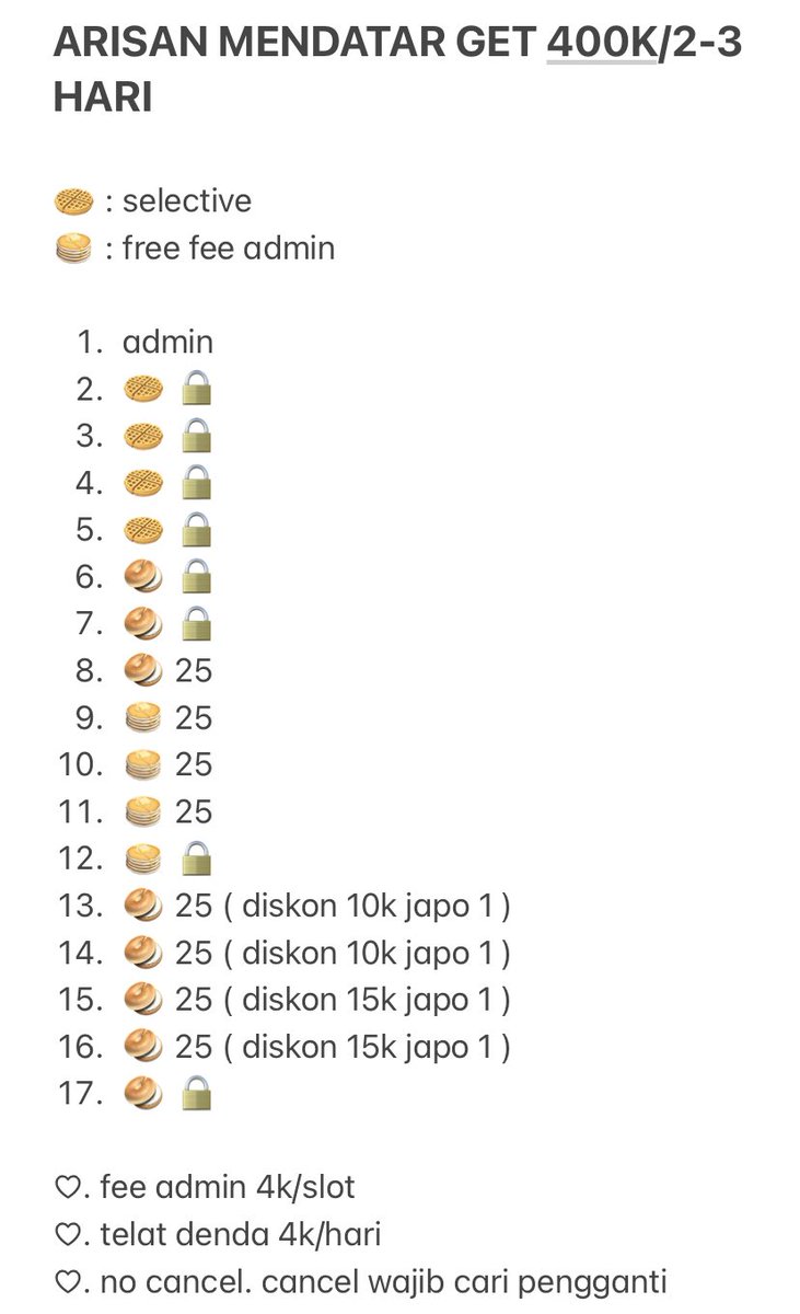 eBoyfie's tweet photo. ada yang nyari arisan mendatar? aku adaa get 400k. masih ada slot diskon japo niiy 🤩

yang mau join / nanya2 dulu bisa langsung rep / dm yaahh! 🙆‍♀️💗 #zonauang https://t.co/r7Yja4ZIIx