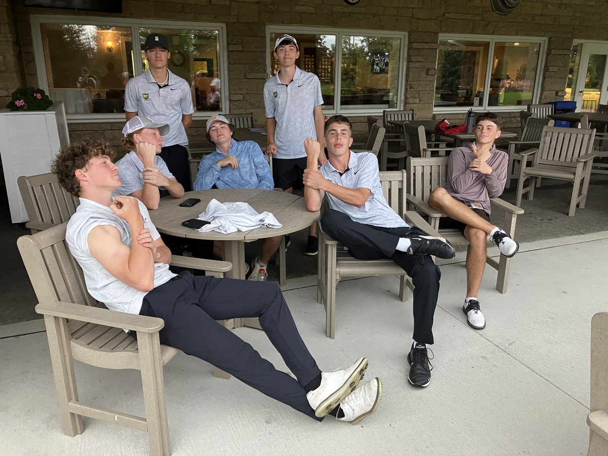 The crew came away with a nice win tonight at Dubuque Golf &amp; Country Club. Reid led the way with an even par 35, Leo and Blake 40, Alton 42, Brayden and Easton 44 and Nolan, still getting used to his new irons, 51. We also have a new Waldo.