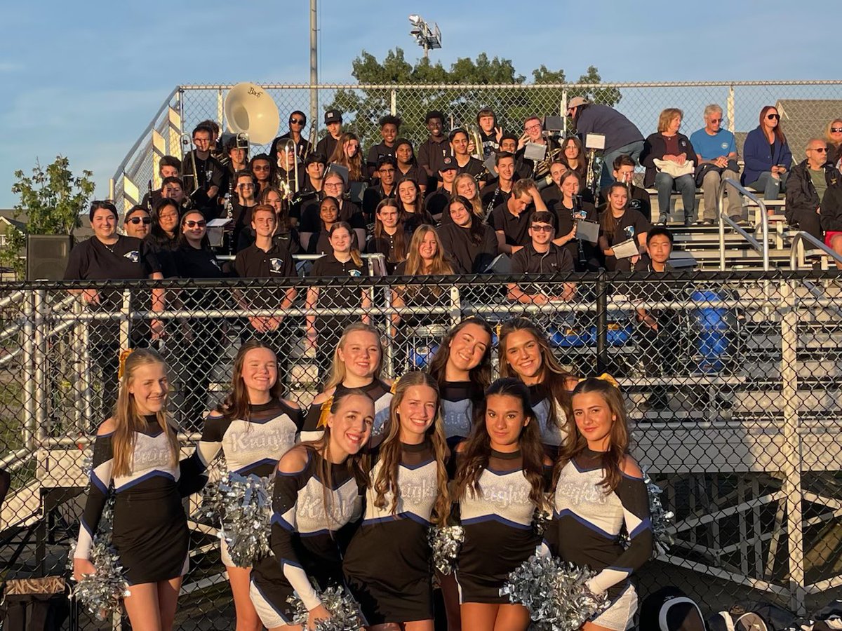 Tonight was a bittersweet night. Our thoughts are with the Farmingdale MB as they navigate the tragedy that hit them this afternoon. They will not go through this alone. Our Marching Knights are what got me through our first football game of the season. Rockstars!!! #dalerstrong