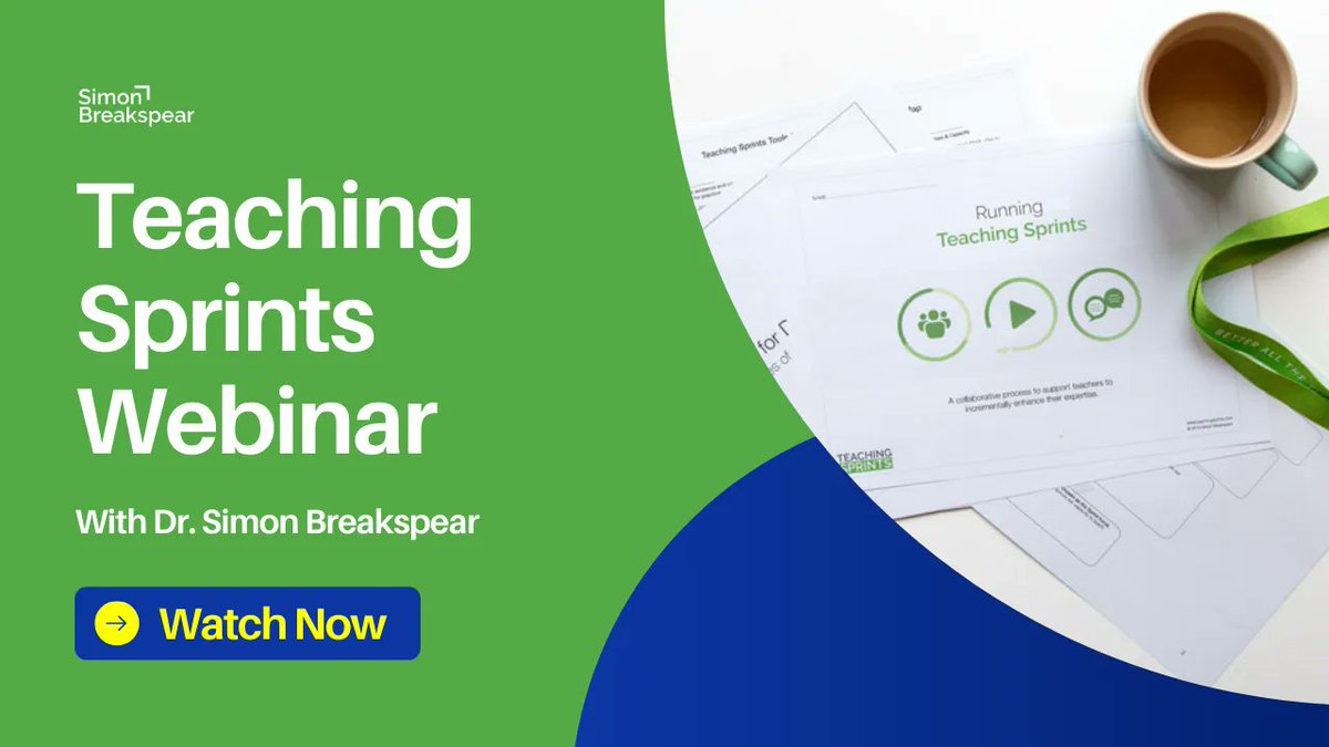 🏃 Join me for a FREE online, live-streamed 57-min webinar about one of my most popular applied research projects - Teaching Sprints. 12 Oct at 9:30AM (AEDT), register here - buff.ly/3Rg5kAI