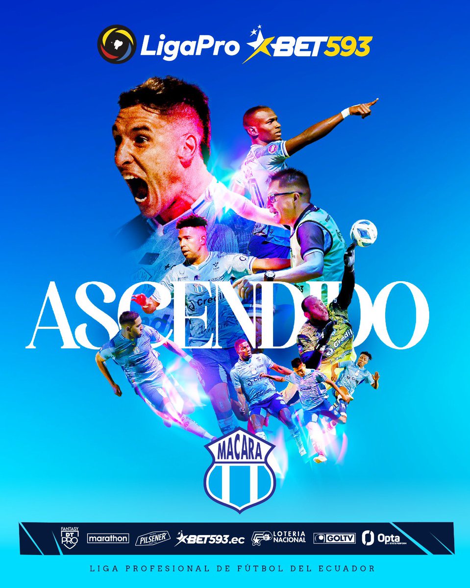 LigaEcuabetec's tweet photo. 📍¡Felicitaciones @Macara_Oficial ! 🙌🏻🔥

El conjunto ambateño consigue el ascenso a la Serie A 2024👏

#LigaProBet593 #Bet593 #Pilsener #SerieB 🇪🇨💯 https://t.co/JIRDTRMI7Z