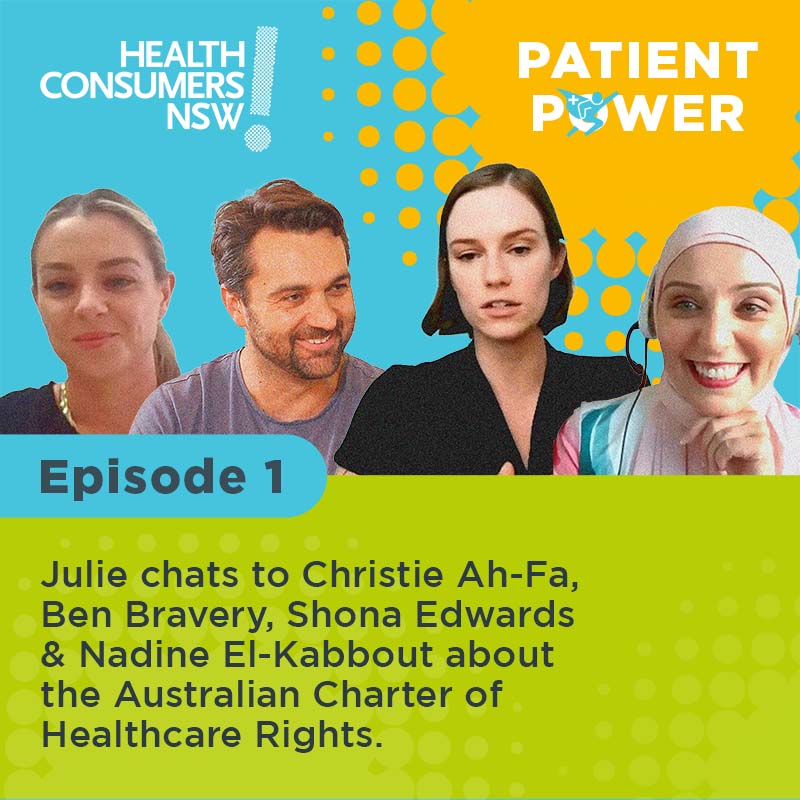 Do you know your #healthcare rights? Tune into our #PatientPowerHCNSW #podcast to hear @JulieMcCrossin in conversation with health consumers Christie Ah-Fa, @ShonaEdwards2 and @nafs_counsellor plus the Patient Doctor @benbravery. Supported by @ACSQHC. buff.ly/3t3EH7U