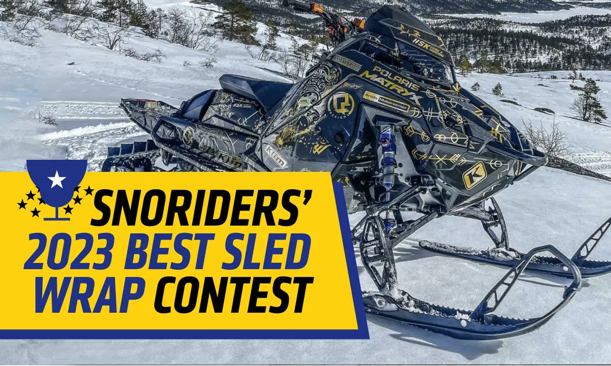 snoriders's tweet photo. Who has the best sled wrap in Western Canada? Contestants sent in photos. Now readers can vote on their favourites. Whoever gets the most votes will be crowned the winner for the most rad sled wrap of all. #SledWrap2023 
https://t.co/choo85OKmu https://t.co/JyNsjUyTEs