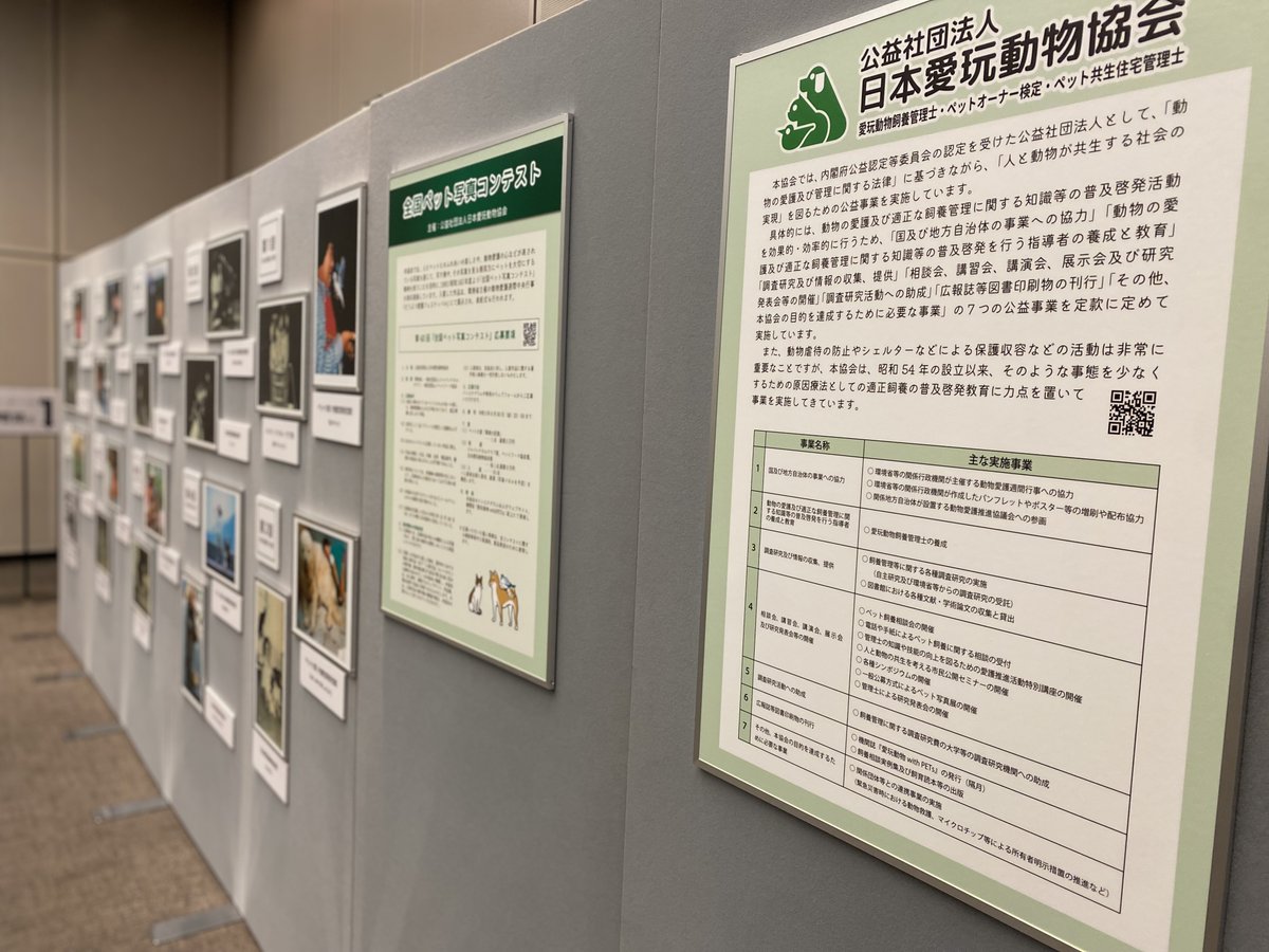 JPCA_org's tweet photo. ９月23日に、#動物愛護週間中央行事 ・屋内行事を #東京国際フォーラム にて開催します。
本協会では「かわいい動物がいっぱい！写真展」と題して、「全国ペット写真コンテスト」の入賞作品を、第１回から今年度実施の第43回まで一挙に展示します。ぜひお越しください。https://t.co/NK8PA07RGk https://t.co/LlCUbn9SZk