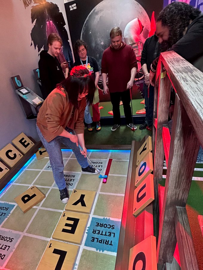 PikPokGames's tweet photo. 🏌️‍♂️ Yesterday, our "Ready Set Golf" Dev team traded code for clubs and competed in an epic mini-golf showdown! ⛳️ Thanks to all the devs who came out, shared laughs, and showcased their putting prowess! #NationalMiniatureGolfDay https://t.co/LaQQQhsiBM