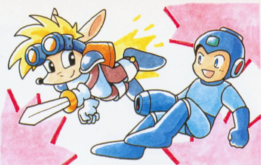 Mega Man and Sparkster (Rocket Knight Adventures) catching some vibes in Beep! MegaDrive 1994 issue #11
archive.org/details/beep-m…