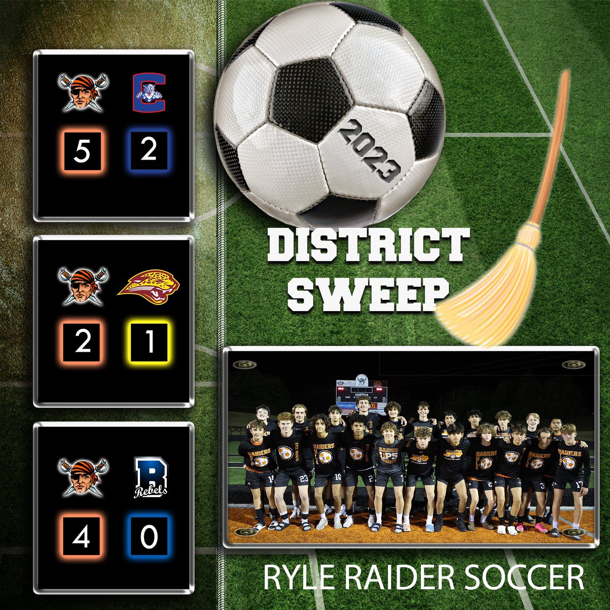 RAIDERSPORTSNKY's tweet image. Tonight the RAIDERS get the DISTRICT SWEEP for the 4th year in a row with a 4-0 win over Boone County. Diego Hoenderkamp with the Hat trick and Josh Line with the 4th Goal