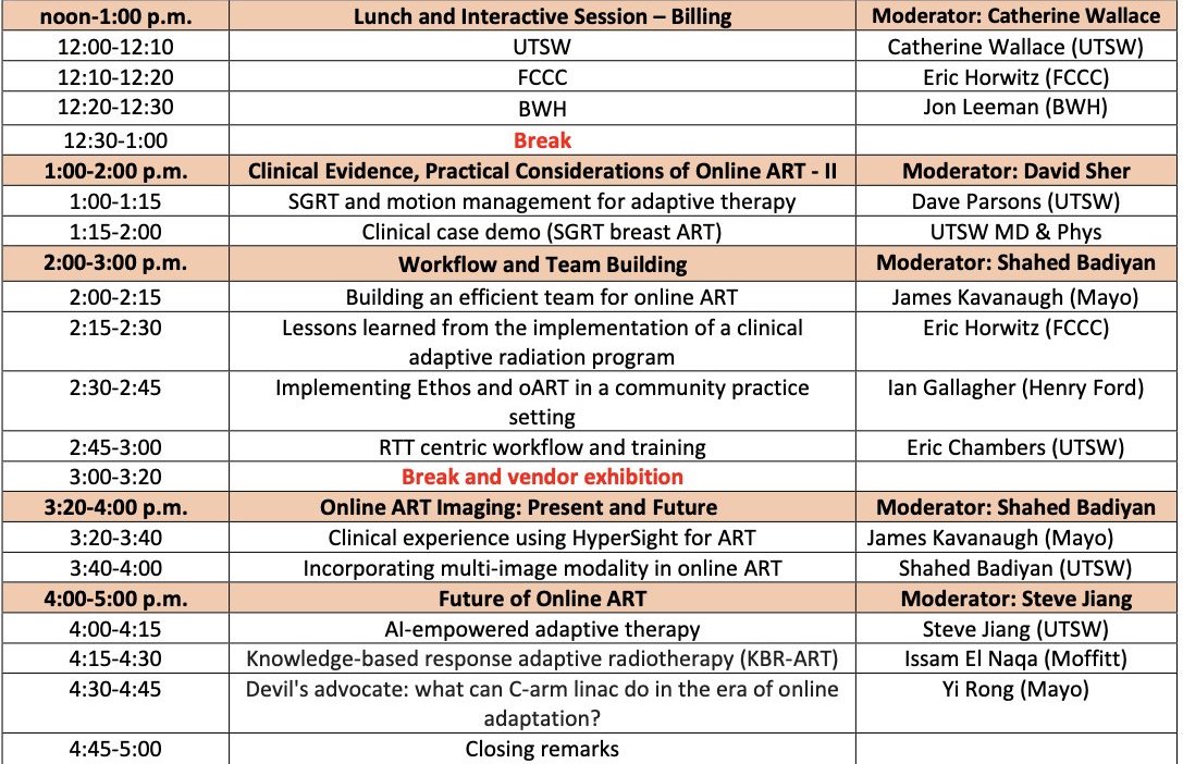 Exciting day tomorrow! A schedule of events and different topics: