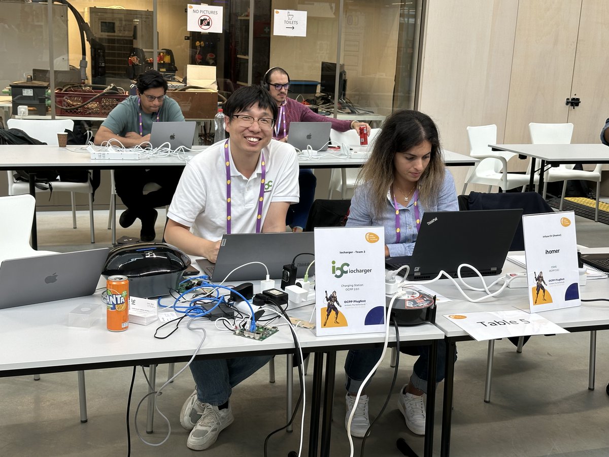 Testing our #ocpp smart #evchargers at <a href="/OCA_info/">OCA_info</a> 2.0.1 &amp; 1.6J Plugfest on-site and online, make sure seamless and efficient charging to optimize the charging experience

#iocharger #EVcharger #EV #smartcharging #evchargingstation